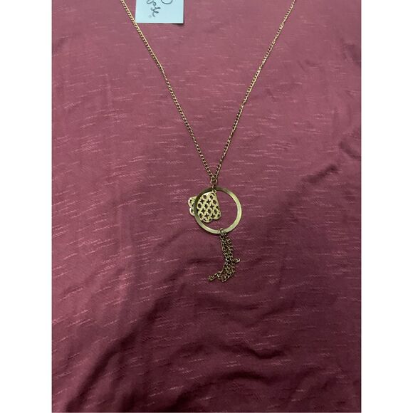 Urban Rose XL Burgundy Tunic Top and Necklace 1X New - Picture 2 of 5